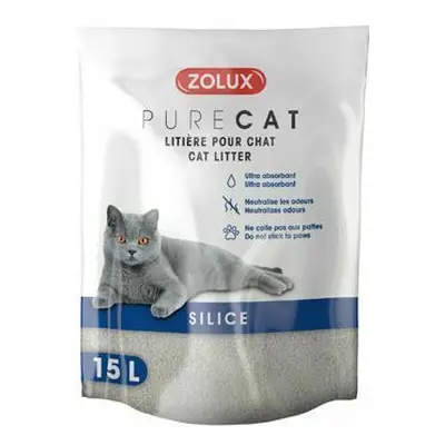 Podestýlka PURECAT natural silica 15l Zolux