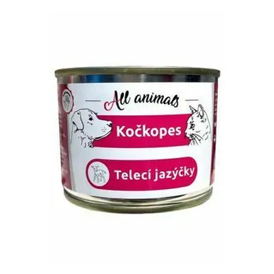 All Animals kočkopes Telecí jazýčky 200g + Množstevní sleva