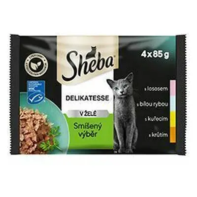 Sheba kapsa Mix výběr v želé 4x85g