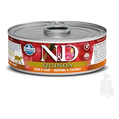 N&D CAT QUINOA Adult Herring & Coconut 80g + Množstevní sleva 1+1