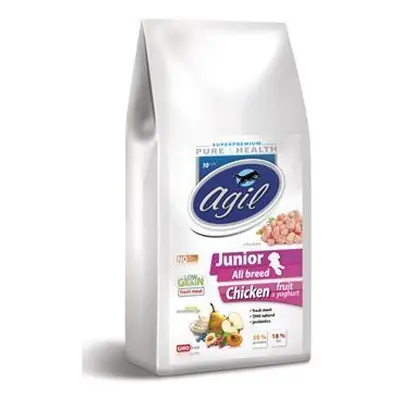 Agil Junior All Breed Low Grain Chicken,Lamb,Tuna 10kg