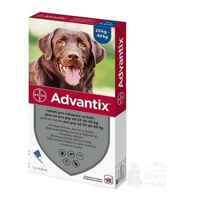 Advantix Spot On 1x4ml pro psy nad 25-40kg (1 pipeta)