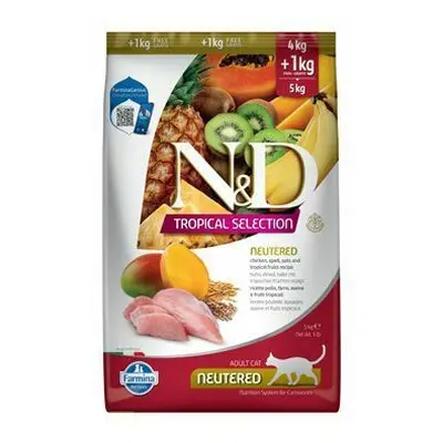 N&D TROPICAL SELECTION CAT Neutered Chicken 4+1kg