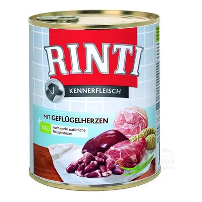 Rinti Dog konzerva drůbeží srdíčka 800g + Množstevní sleva