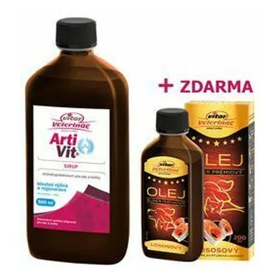 VITAR Veterinae ArtiVit Sirup 500ml+losos.olej 200ml