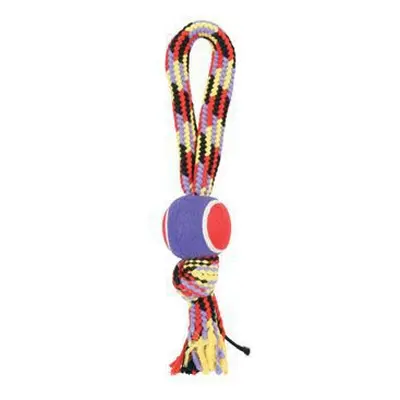 Hračka pes TENNIS BALL ROPE s rukojetí 40cm Zolux VÝPRODEJ