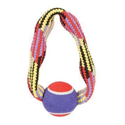 Hračka pes TENNIS BALL ROPE kruh 23cm Zolux VÝPRODEJ