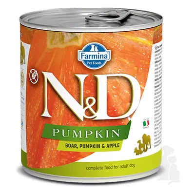 N&D DOG PUMPKIN Adult Boar & Apple 285g + Množstevní sleva 1+1