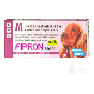 Fipron 134mg Spot-On Dog M sol 1x1,34ml