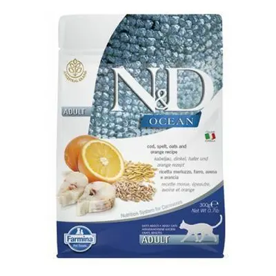 N&D OCEAN CAT LG Adult Codfish & Orange 300g