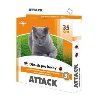 Attack obojek antiparazitární 35cm kočka