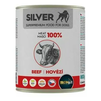 IRONpet Silver Dog Beef konzerva 800g + Množstevní sleva