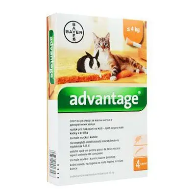 Advantage 40 10% 4x0,4ml pro malé kočky a králíky