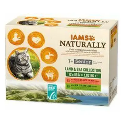 Iams Cat Senior losos v omáčce kapsa 85g + Množstevní sleva