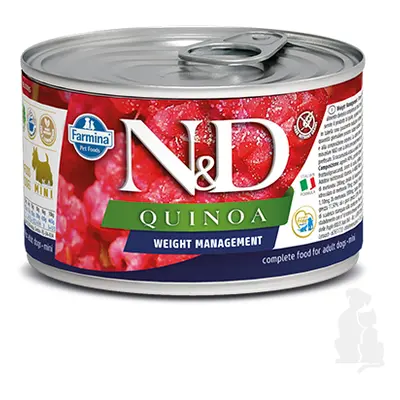 N&D DOG QUINOA Weight Mnmgmt Lamb & Brocolli Mini 140g + Množstevní sleva 1 + 1 zdarma