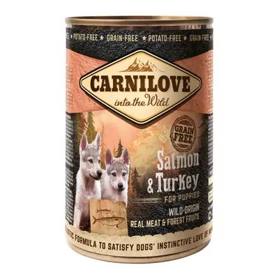 Konzerva Carnilove Wild Meat Salmon & Turkey pro štěňata 400g