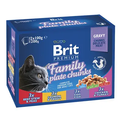 Kapsičky Brit Premium Cat Family 12x100g