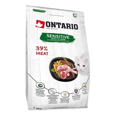 Ontario Cat Sensitive/Derma 2kg