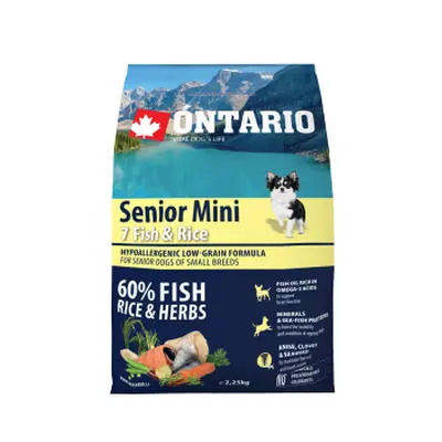 Ontario Senior Mini Fish & Rice 2,25kg