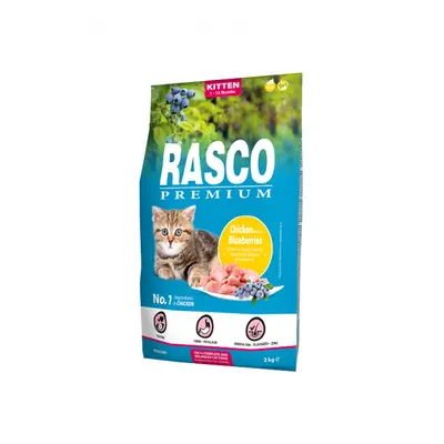 Rasco Premium Cat Kitten, chicken, blueberries 2kg