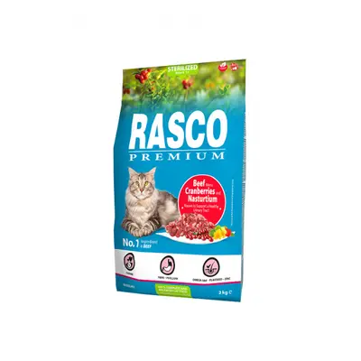 Rasco Premium Cat Sterilized, Beef Cranberries, Nasturtium 2kg