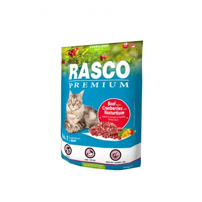 Rasco Premium Cat Sterilized, Beef Cranberries, Nasturtium 400g