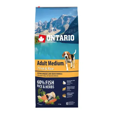 Ontario Adult Medium Fish & Rice 12kg