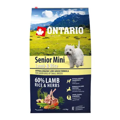 Ontario Senior Mini Lamb & Rice 6,5kg