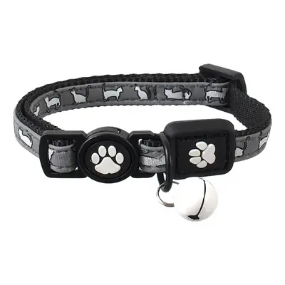 Obojek Active Cat Reflective XS černý 1x19-31cm