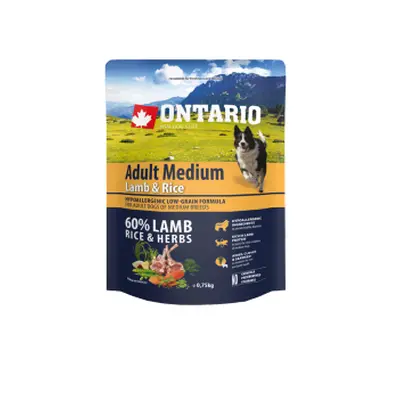 Ontario Adult Medium Lamb & Rice 0,75kg