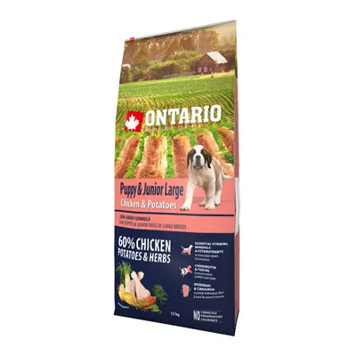 Ontario Puppy & Junior Large Chicken & Potatoes 12kg