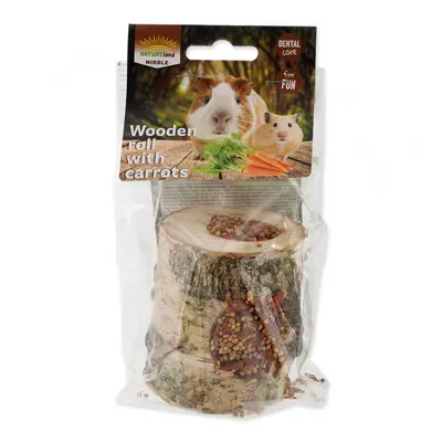 Váleček Nature Land Nibble s mrkví dřevěný 150g