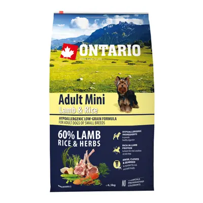 Ontario Adult Mini Lamb & Rice 6,5kg