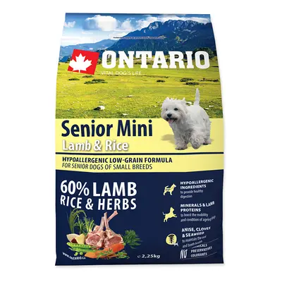 Ontario Senior Mini Lamb & Rice 2,25kg