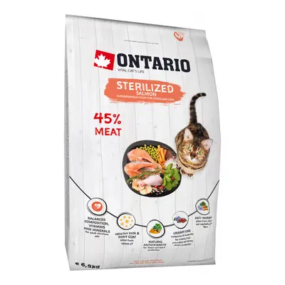 Ontario Cat Sterilised Salmon 6,5kg