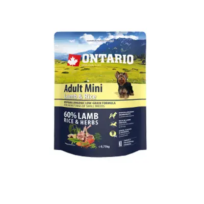 Ontario Adult Mini Lamb & Rice 0,75kg