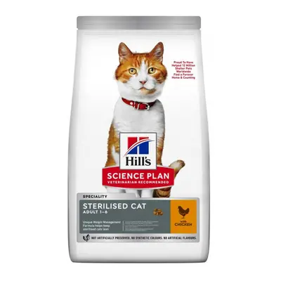 Hill's Science Plan Feline Adult Sterilised Cat Chicken 8+2kg zdarma