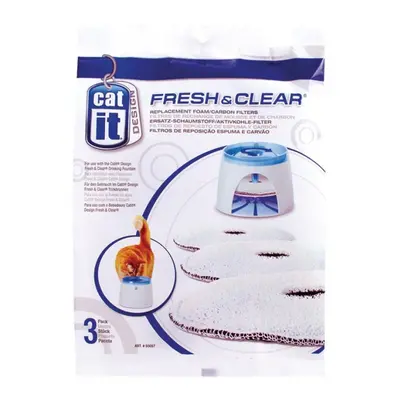 Náplň uhlíkový molitan do menší fontány CAT IT Fresh & Clear 3ks