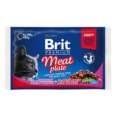 Kapsička Brit Premium Cat Meat Plate Multipack 4x100g