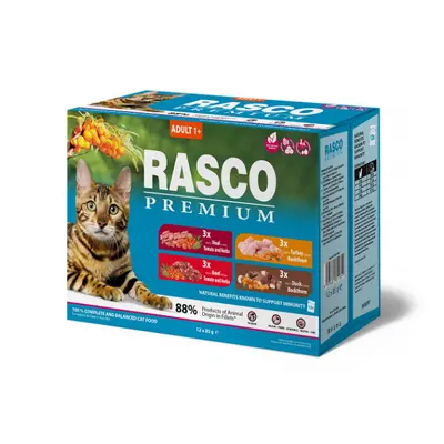 Kapsičky Rasco Premium Cat Adult Multipack 12x85g