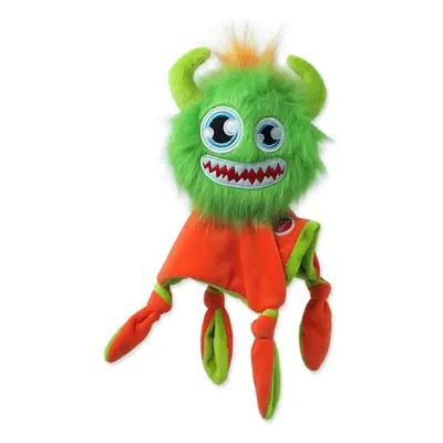 Hračka Dog Fantasy Monsters chlupaté strašidlo s dečkou 28cm zelené