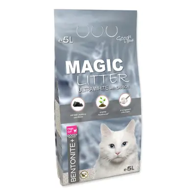 Kočkolit Magic Litter Bentonite+ Ultra White Carbon 5l