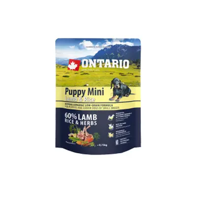 Ontario Puppy Mini Lamb & Rice 0,75kg