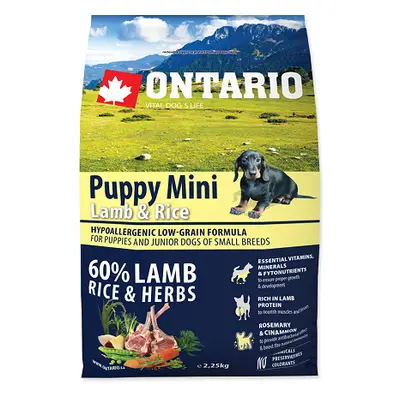 Ontario Puppy Mini Lamb & Rice 2,25kg