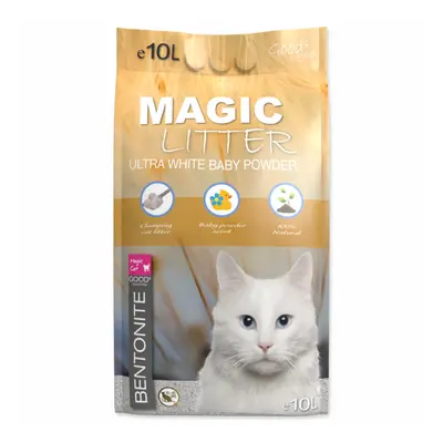 Kočkolit Magic Litter Bentonite Ultra White Baby Powder 10l