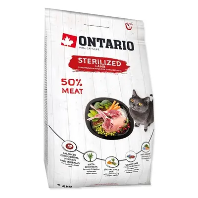 Ontario Cat Sterilised Lamb 2kg