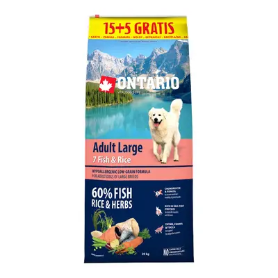 Ontario Adult Large Fish & Rice 15+5kg zdarma