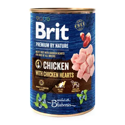 Konzerva Brit Premium by Nature Chicken with Hearts 400g