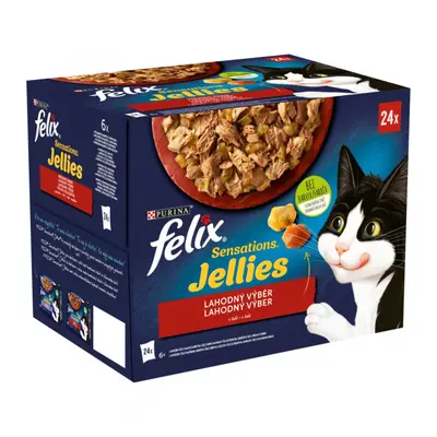 Felix Sensations Jellies Multipack lahodný výběr v ochuceném želé 24x85g