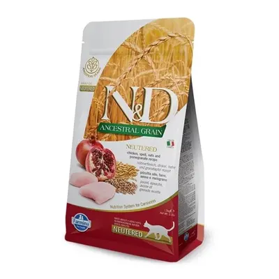 N&D Ancestral Grain Cat Neutered Chicken & Pomegranate 1,5kg